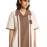 Stripe Beige Polo Shirt