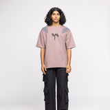 Mauve Block Printed - Tshirt