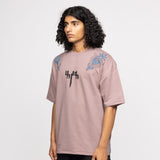Mauve Block Printed - Tshirt