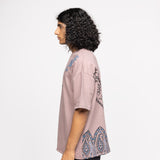 Mauve Block Printed - Tshirt