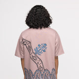 Mauve Block Printed - Tshirt