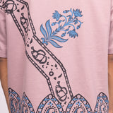 Mauve Block Printed - Tshirt
