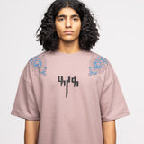 Mauve Block Printed - Tshirt