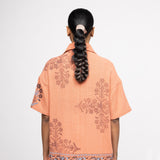 Coral Hemp Block Printed - Shirt