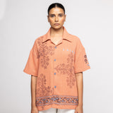 Coral Hemp Block Printed - Shirt