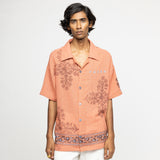 Coral Hemp Block Printed - Shirt