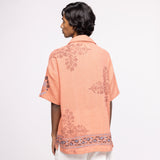 Coral Hemp Block Printed - Shirt