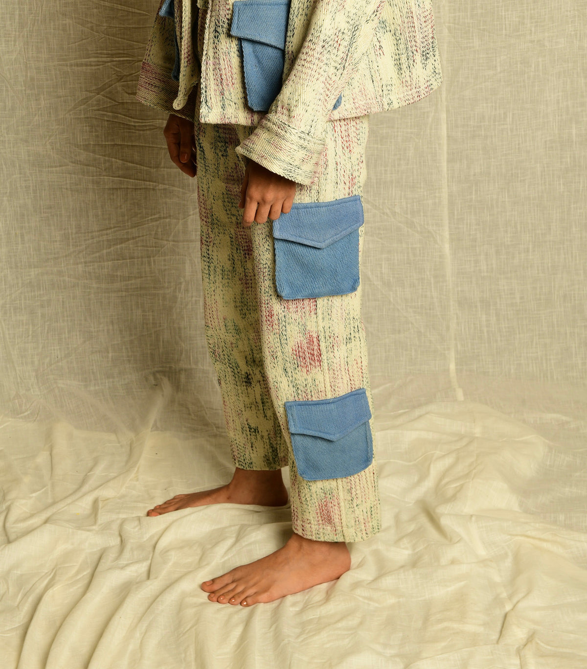 Handwoven Warp-Printed - Pants