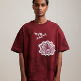 Crimson Block Printed - Tshirt
