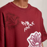 Crimson Block Printed - Tshirt