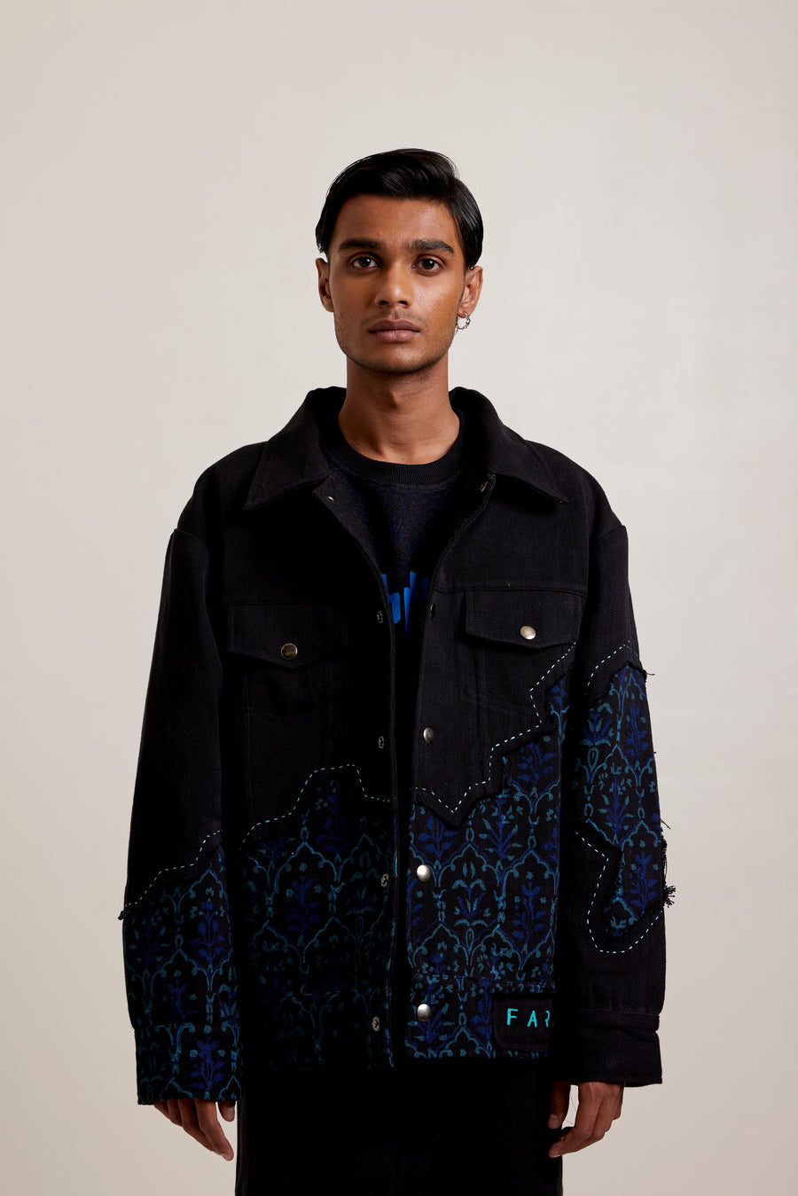 Black Khadi Handwoven - Jacket 2.0