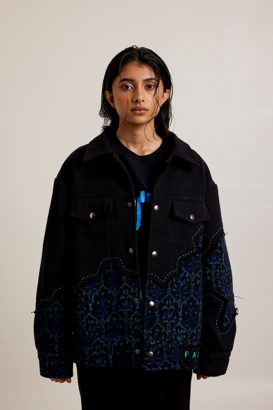 Black Khadi Handwoven - Jacket 2.0