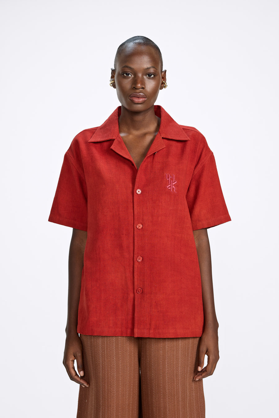 Basics Red Bagru Shirt