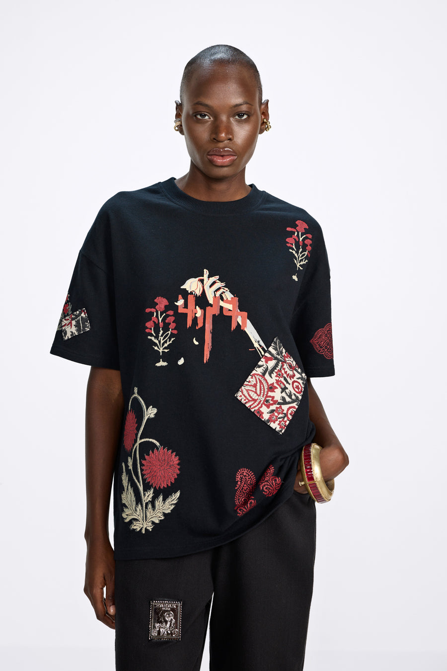 Thinking Loud' Block-Printed T-shirt