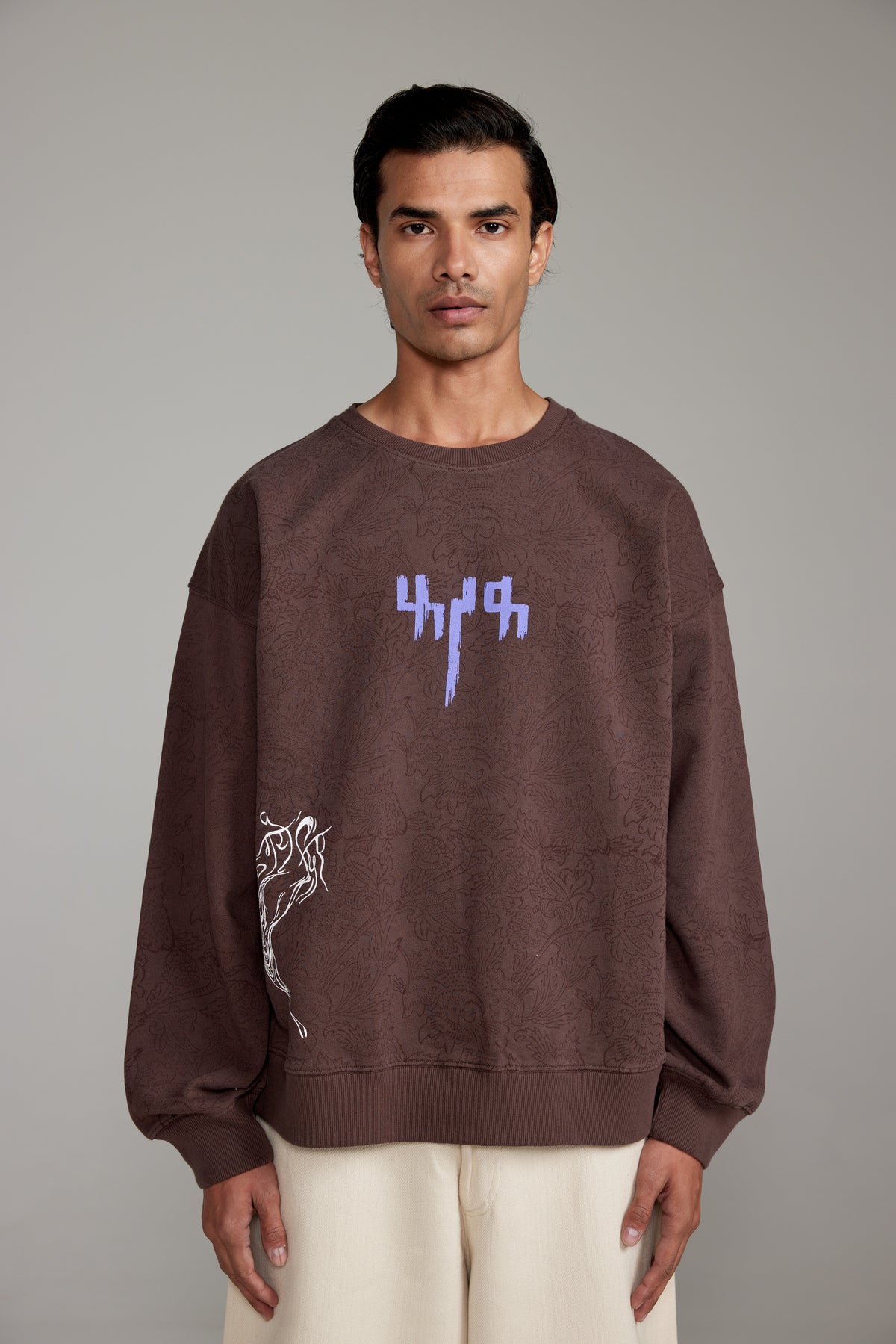 "Raat Akeli Hai" Blockprinted Sweatshirt