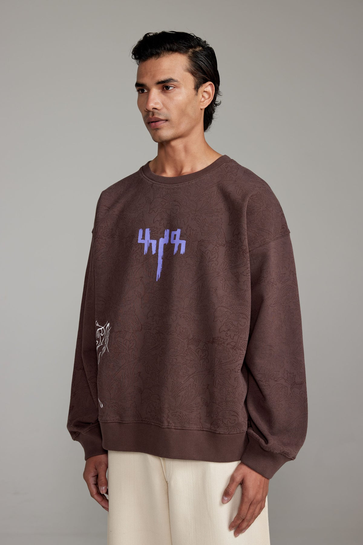 "Raat Akeli Hai" Blockprinted Sweatshirt