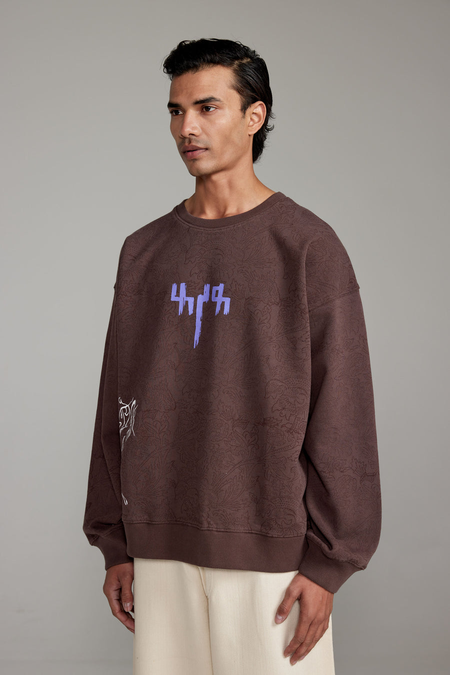 "Raat Akeli Hai" Blockprinted Sweatshirt