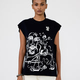 'Gham-e-hisaab' sleeveless T-shirt