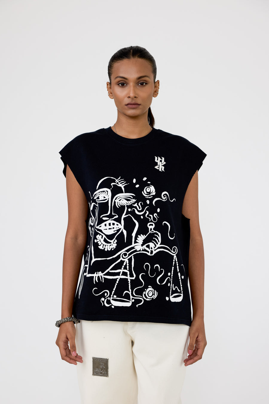Gham-e-hisaab' sleeveless T-shirt