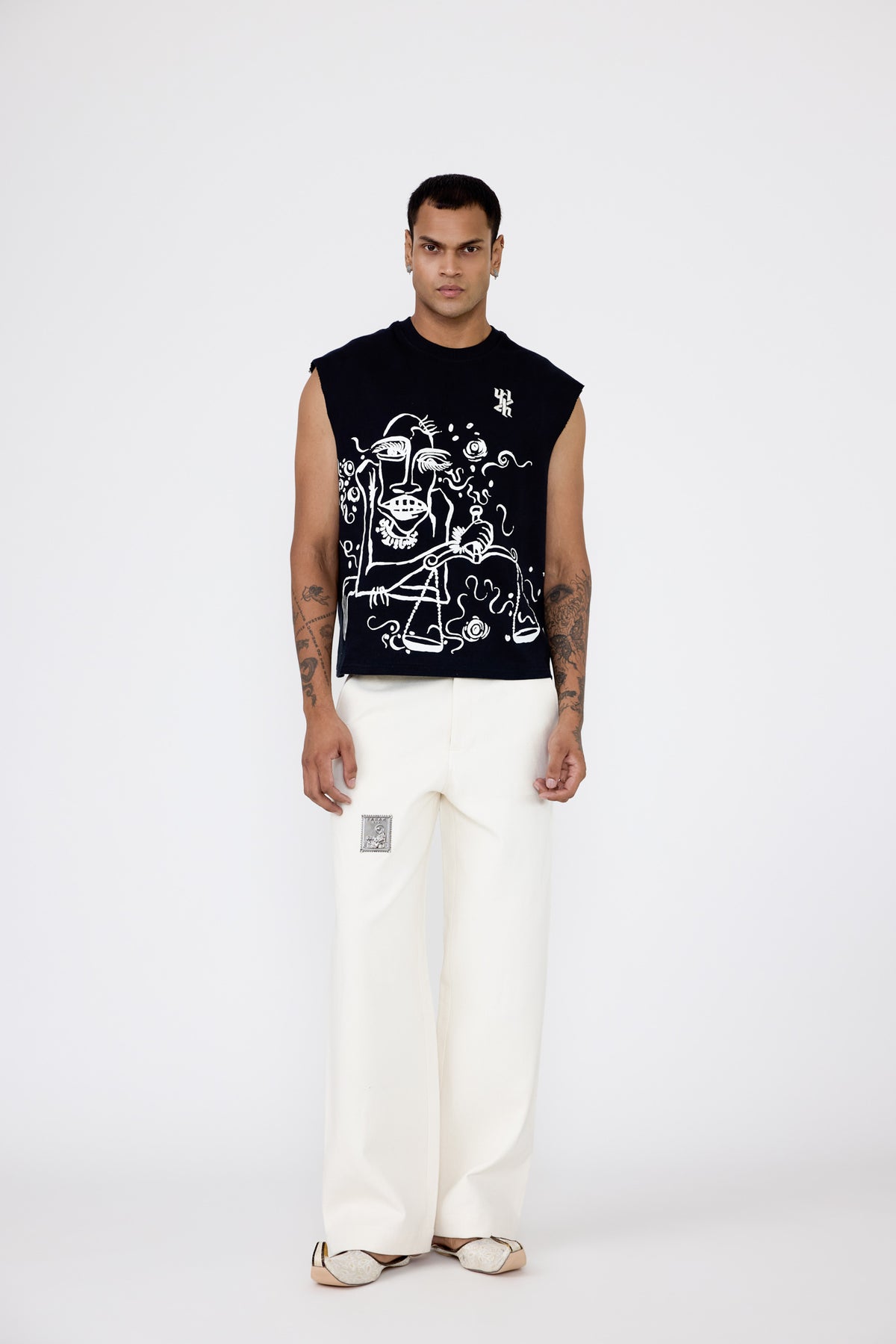 Gham-e-hisaab' sleeveless T-shirt