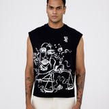 'Gham-e-hisaab' sleeveless T-shirt