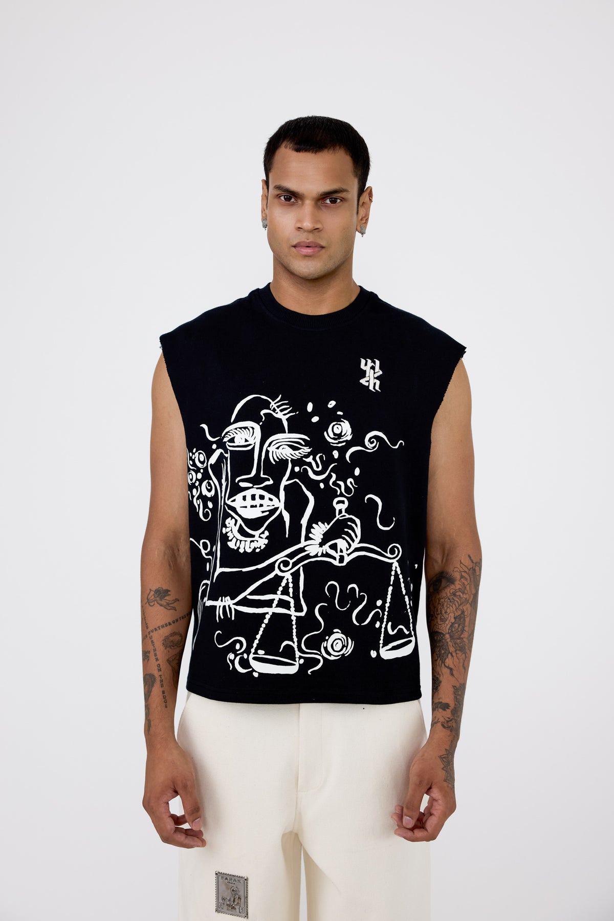 Gham-e-hisaab' sleeveless T-shirt