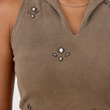 Handmade Mirror Crop top