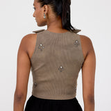 Handmade Mirror Crop top