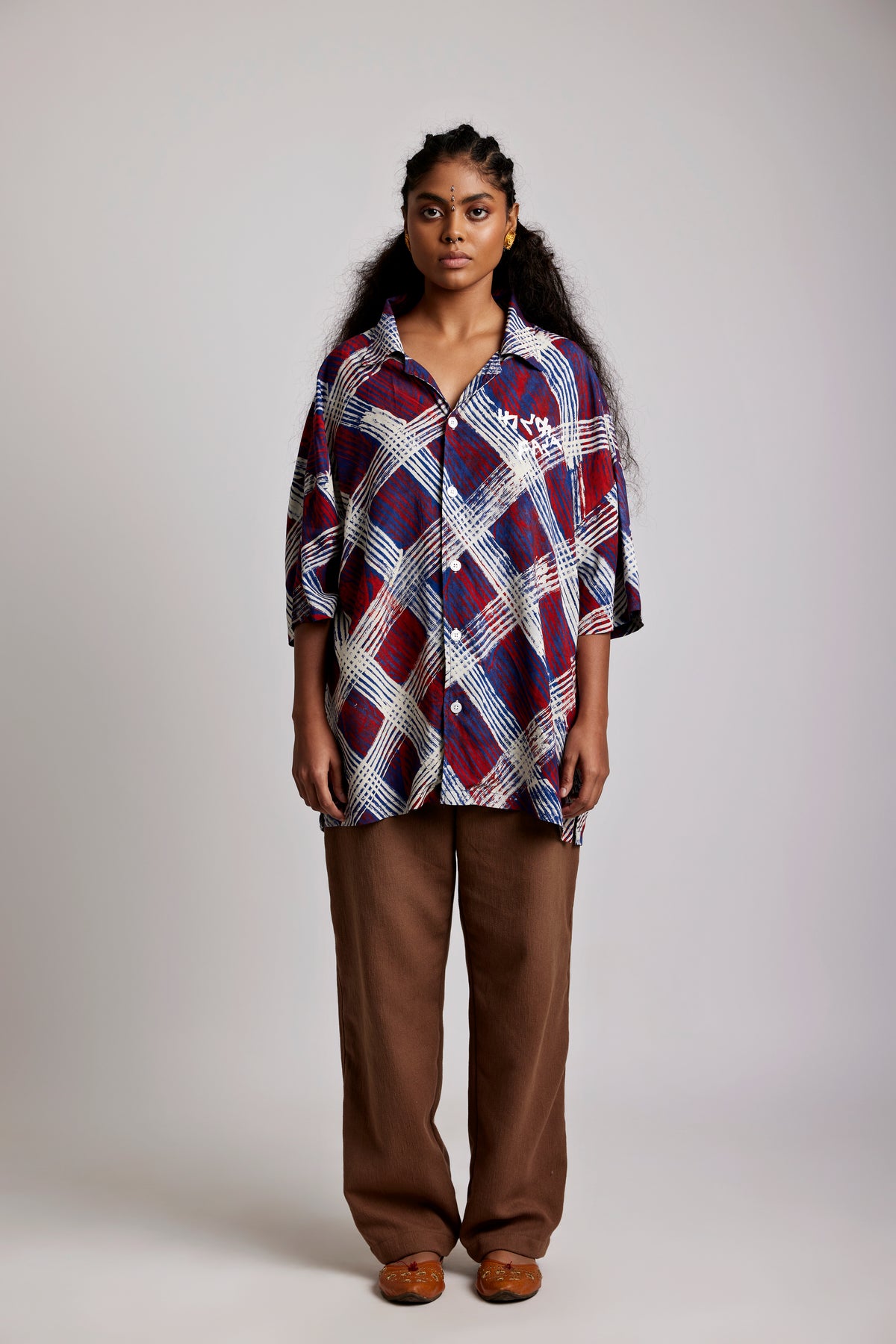 The Criss-cross Bagru - Shirt