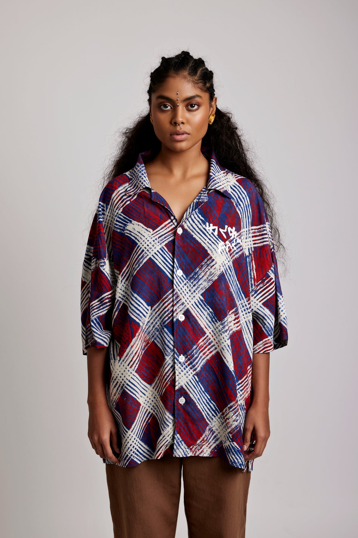 The Criss-cross Bagru - Shirt