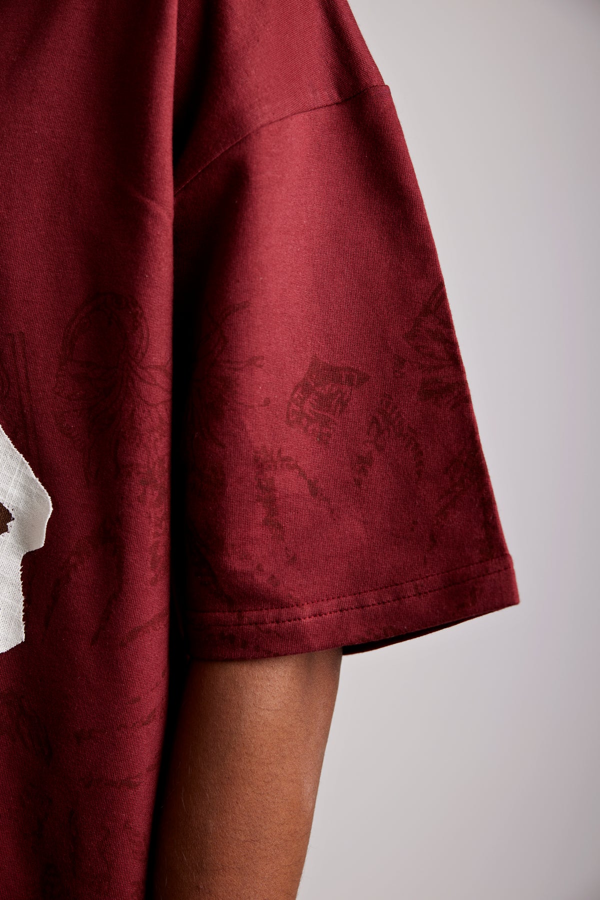 Crimson Block Printed - Tshirt