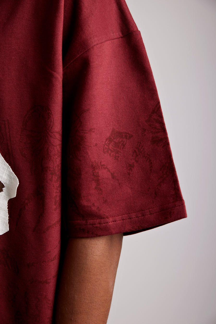 Crimson Block Printed - Tshirt