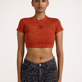 Basics Women's Red Crop T-shirt