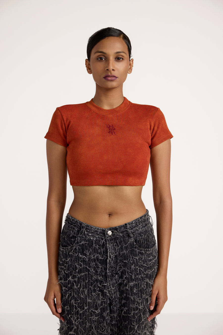 Basics Women's Red Crop T-shirt