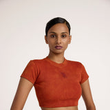 Basics Women's Red Crop T-shirt