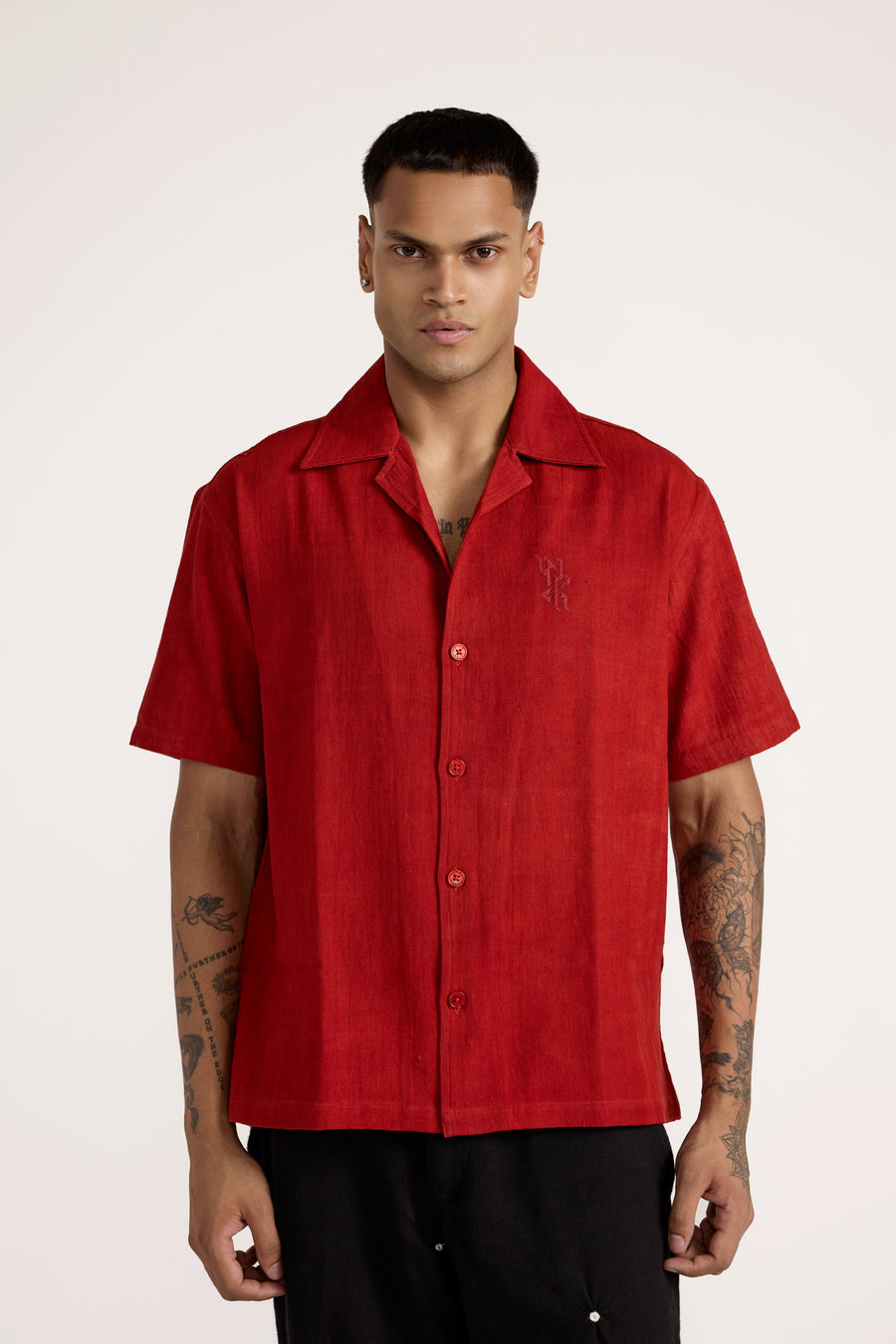 Basics Red Bagru Shirt
