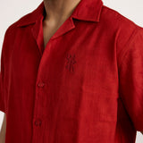 Basics Red Bagru Shirt