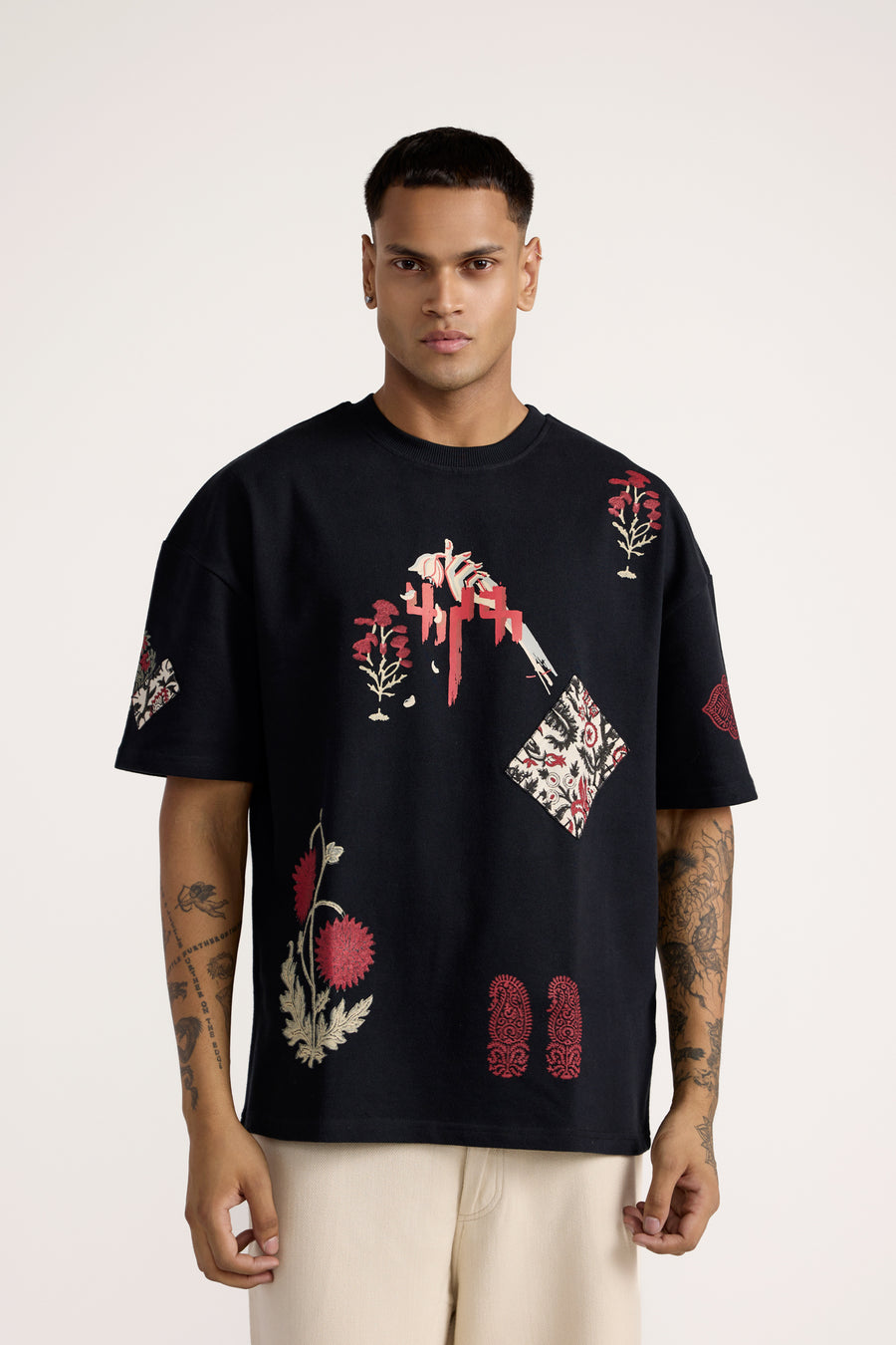 Thinking Loud' Block-Printed T-shirt