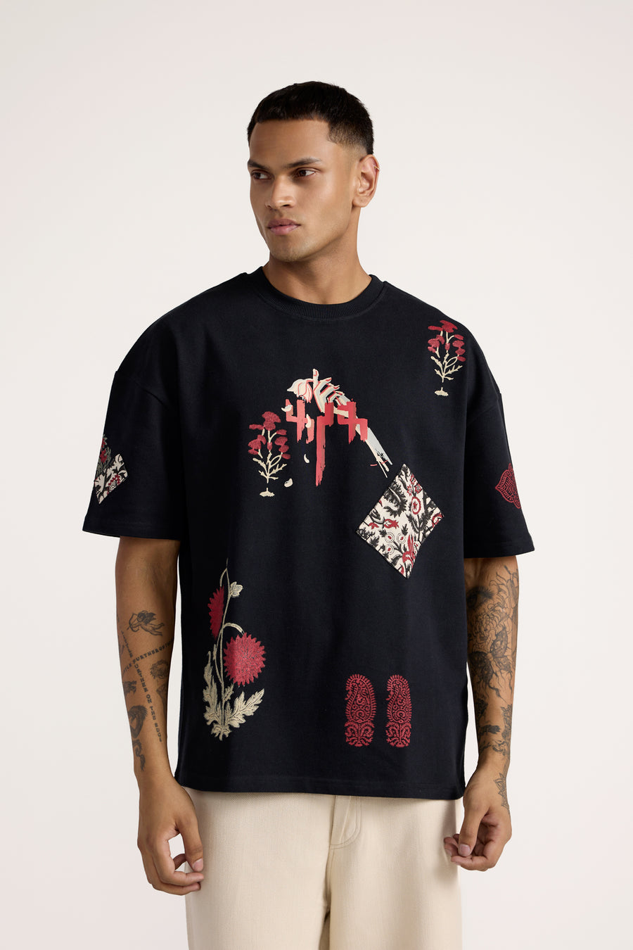Thinking Loud' Block-Printed T-shirt