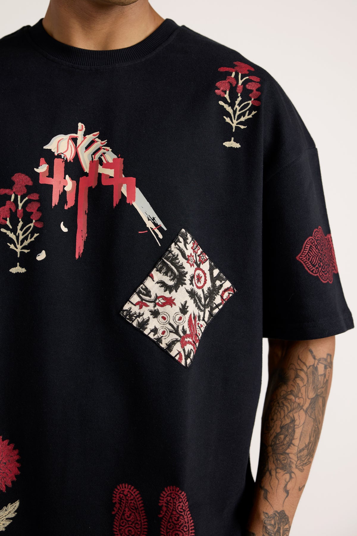 Thinking Loud' Block-Printed T-shirt