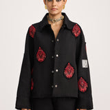 Hand Embriodered Black - Jacket