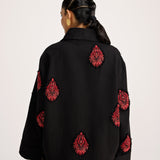 Hand Embriodered Black - Jacket