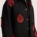 Hand Embriodered Black - Jacket