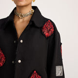 Hand Embriodered Black - Jacket