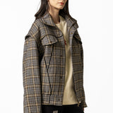 Plaid Bomber Jacket
