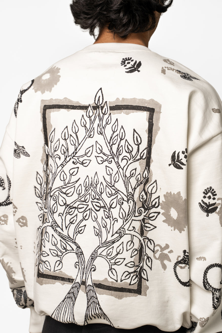 Raanjha' Blockprinted Sweatshirt