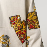 Mustard Blockprinted Hoodie