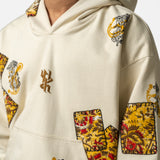 Mustard Blockprinted Hoodie