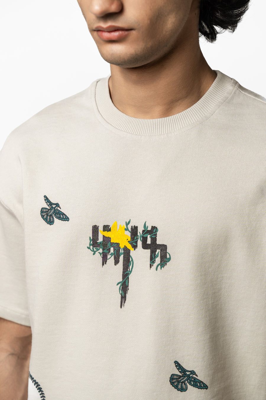 "Sage Green" Blockprint T-shirt