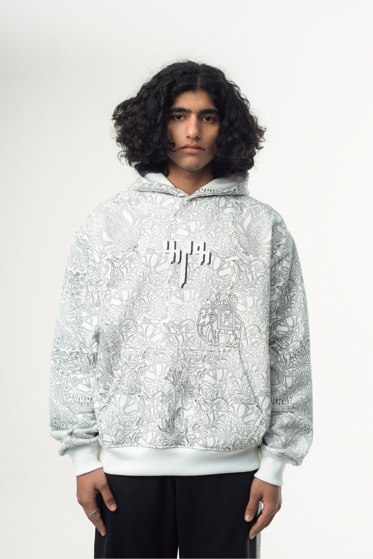 Block Printed Vintage Canvas - Hoodie